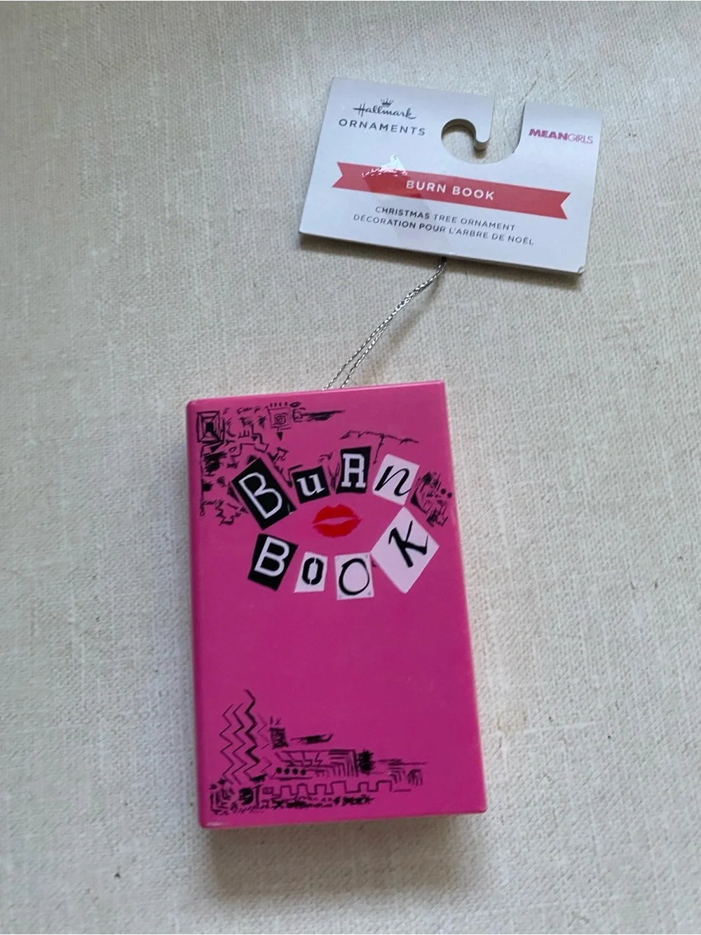 Hallmark Mean Girls Burn Book Christmas Holiday Ornament NWT